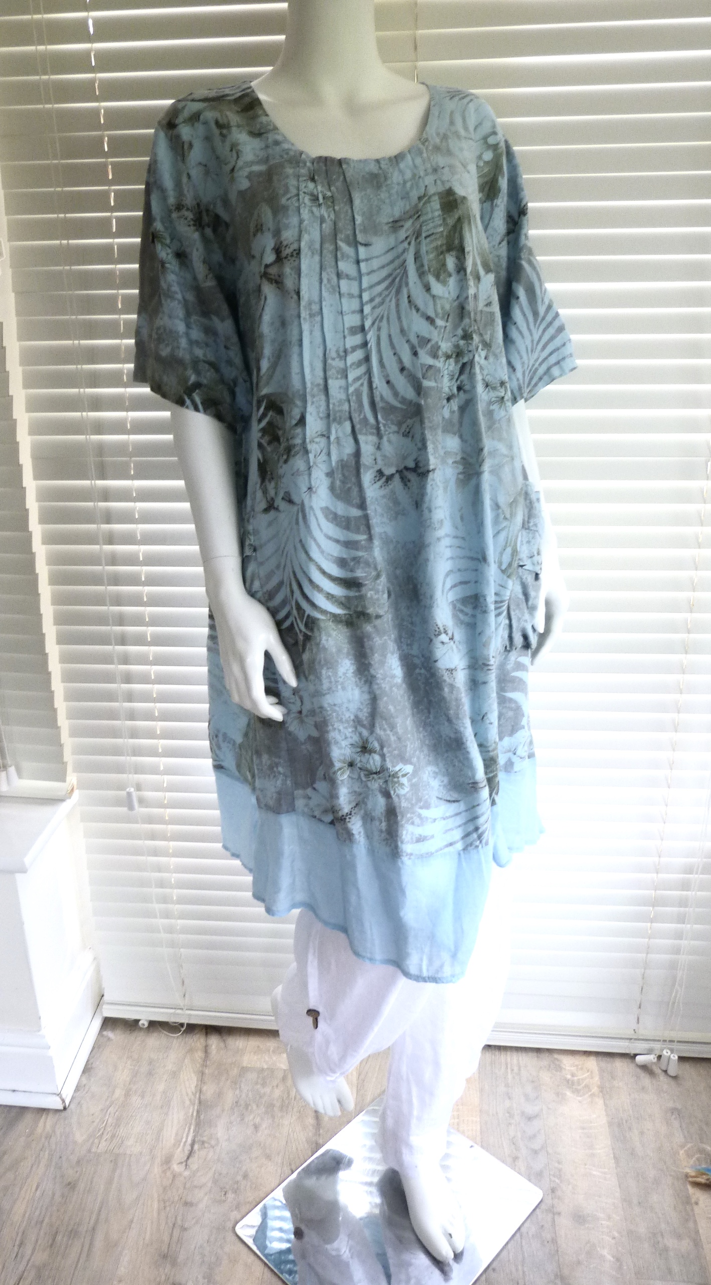 Gorgeous Italian linen lagenlook plus size dress with sleeves â Margy | eBay