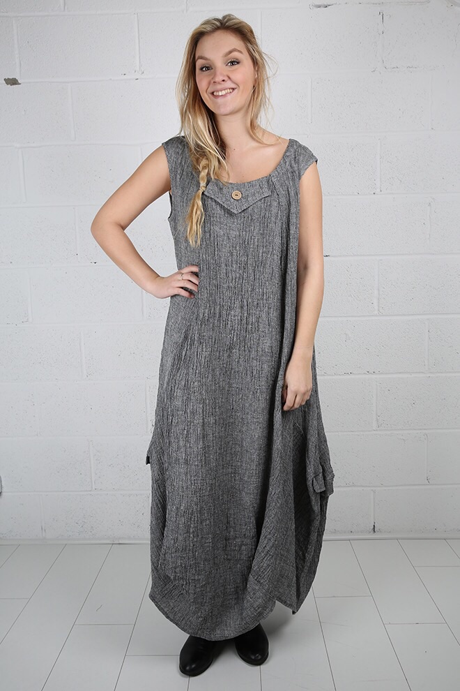 Stunning D’Celli Italian lagenlook Crinkle linen dress – LouLou | eBay