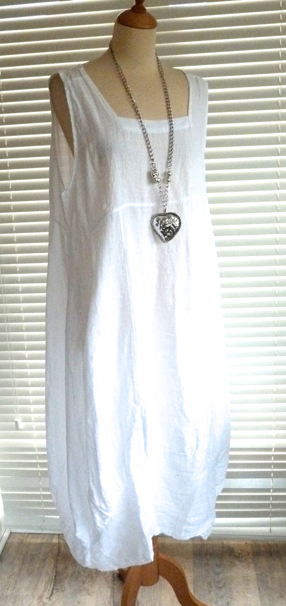 Fab Italian Linen Lagenlook Quirky longer length Dress - Sheena ...