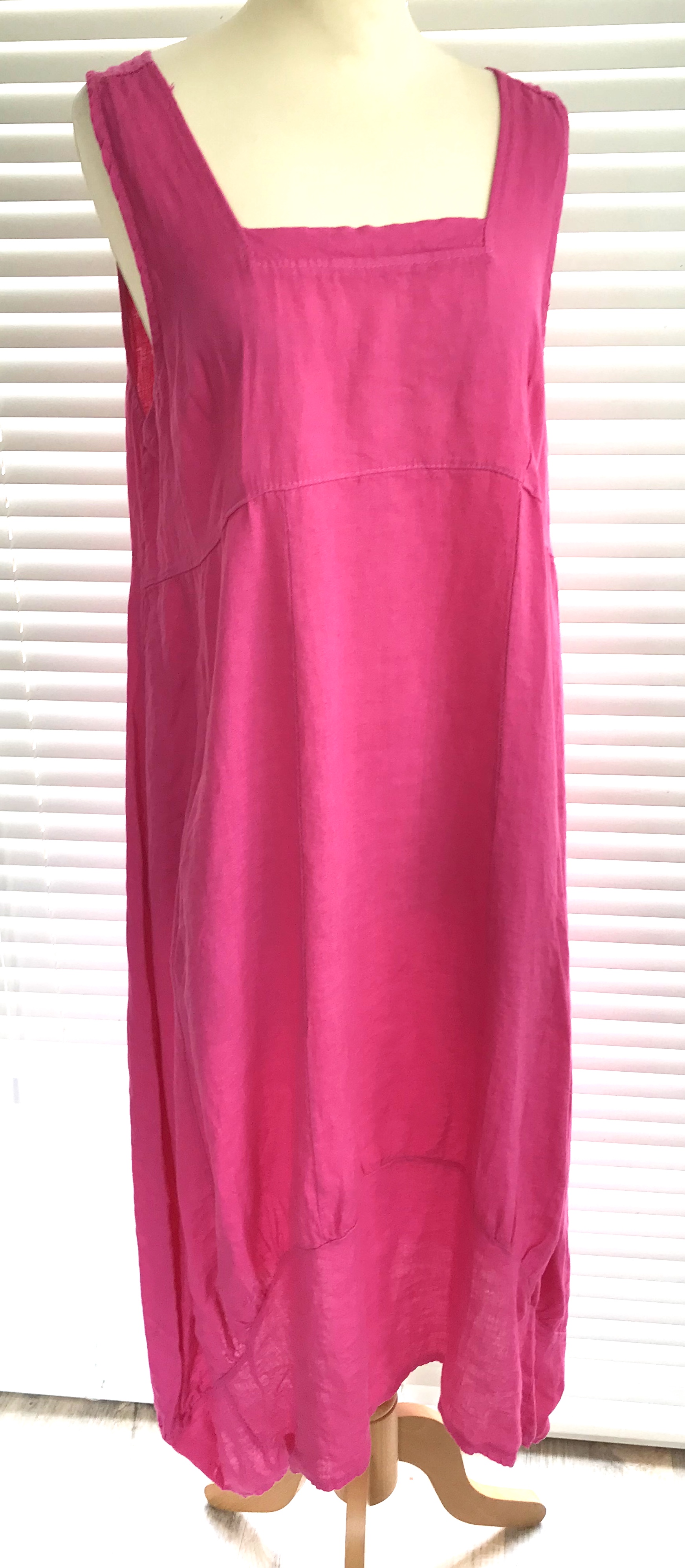 Fab Italian Linen Lagenlook Quirky longer length Dress - Sheena ...